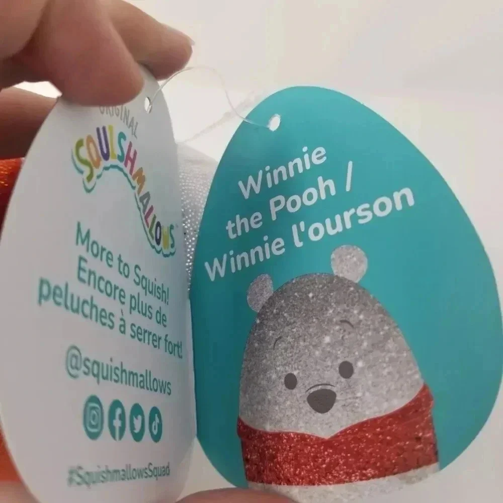 Winnie the Pooh squishmallow collectable womens silver red 100 Disney bag purse